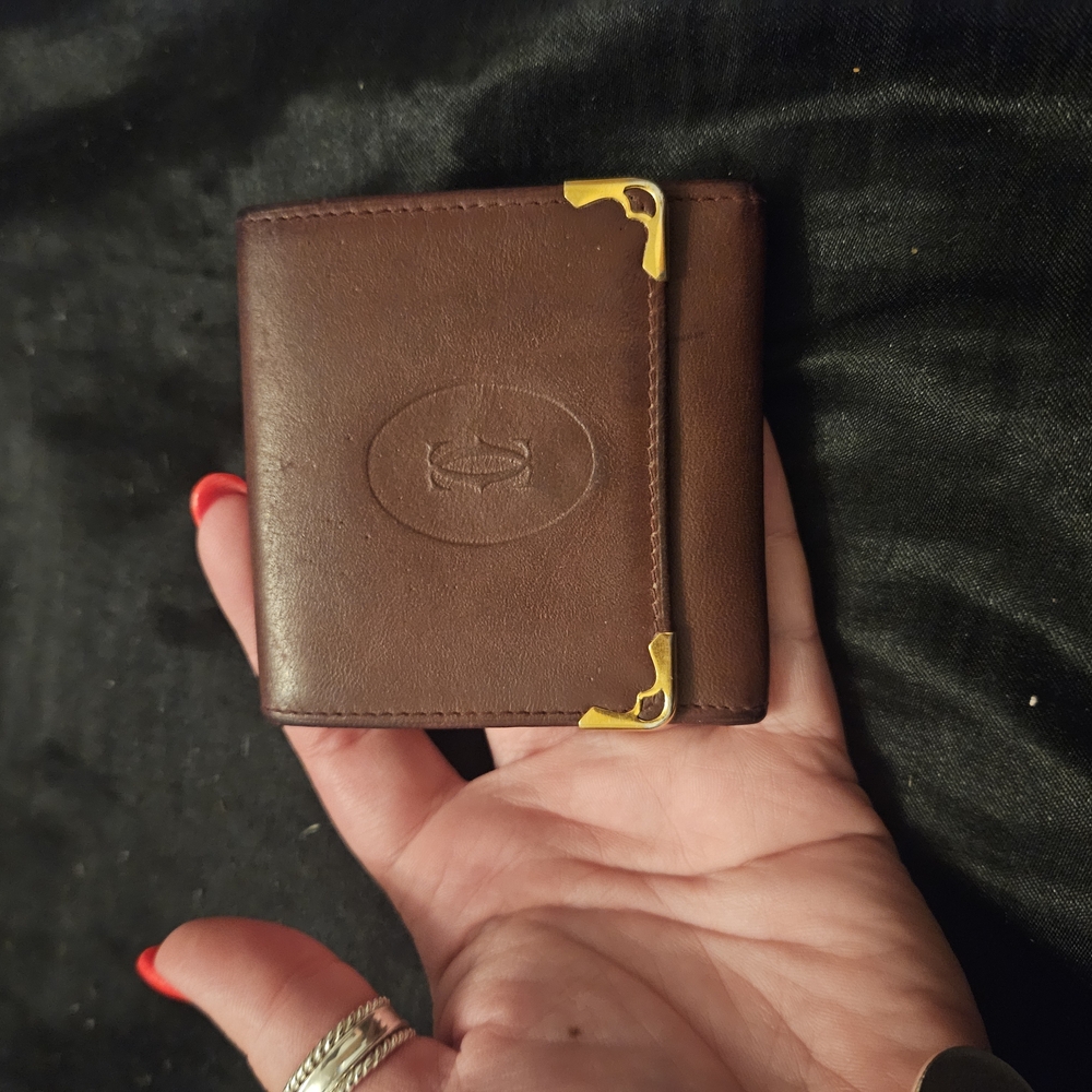 Cartier Red With Gold Hardwear Card Holder
